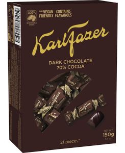Karl Fazer Dark 70% kommikarp 150g/12tk