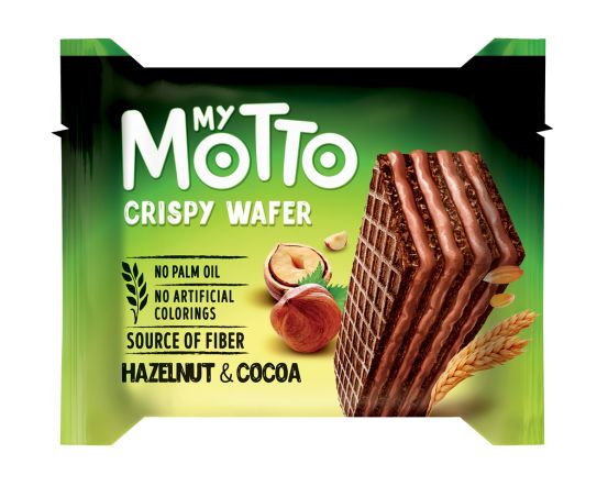 MY MOTTO Vahvel sarapuupähkli ja kakaokreemiga (80%) 30g